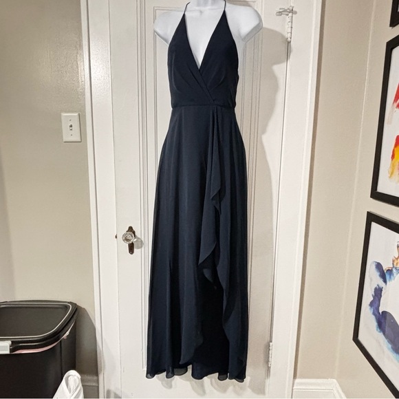 Jenny Yoo Navy Farrah Gown size 0 - Picture 5 of 11